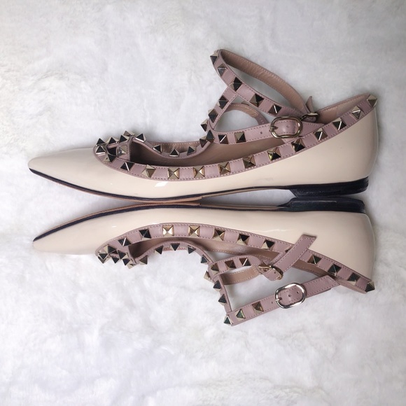 ❤️SOLD❤️Valentino rockstud belle cage flats 38.5 - Picture 3 of 9